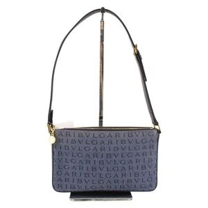 BVLGARI Logo Mania Canvas Leather bag